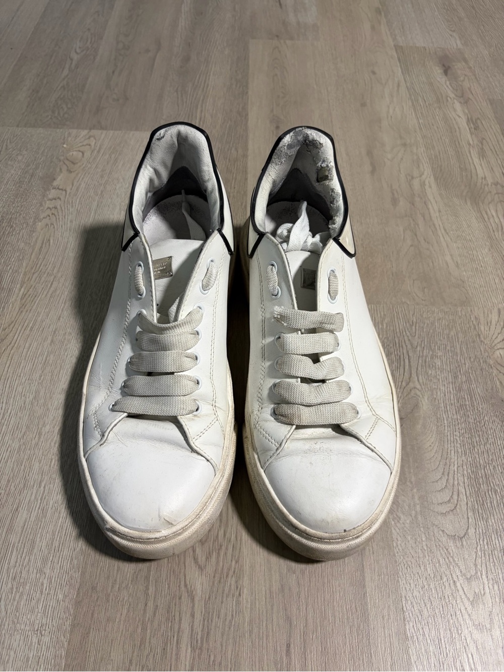 White Philipp Plein Leather Sneakers